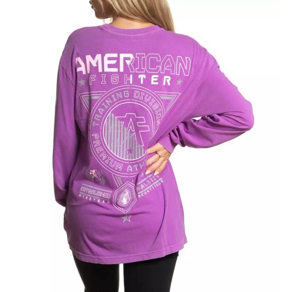 AMERICAN FIGHTER Women's T-Shirt L/S MASSACHUSETTS - Picture 6 of 8